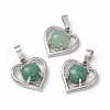 Natural & Synthetic Mixed Gemstone Pendants G-P484-04P-2