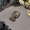  1Pc Tibetan Style Brass Shackle Clasps KK-NB0003-68-4