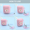 Gorgecraft 6Pcs 3 Colors Butterfly Acrylic Mobile Straps AJEW-GF0009-11-6