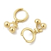 Brass Cherry Hoop Earrings EJEW-M077-19G-02-4
