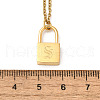 304 Stainless Steel Rolo Chain Pendant Necklaces NJEW-S444-01G-19-3