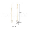 Mother's Day Jewellery 304 Stainless Steel Column Dangle Stud Earrings VW1668-3-2