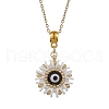 Glass Seed Beads & Polymer Clay & Evil Eye Lampwork Pendant Necklaces NJEW-MZ00101-05-2