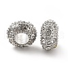 Rack Plating Alloy Rhinestone European Beads PALLOY-P289-34P-1