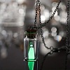Halloween Luminous Ghost Glass Drift Bottle Pendant Necklaces & Dangle Earrings Sets FS-WG90D60-01-3