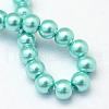 Baking Painted Pearlized Glass Pearl Round Bead Strands HY-Q003-6mm-65-4