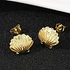Brass Stud Earrings EJEW-R032-02G-2