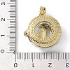Brass Cubic Zirconia with Glass Pendents KK-Q815-11G-3