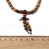 Wood Round Beads Wrap Bracelets BJEW-U041-02A-5