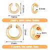 FIBLOOM 6Pcs 4 Style Alloy Plain Cuff Earrings Set EJEW-FI0001-59-2