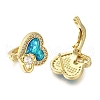 Heart Rack Plating Brass Micro Pave Cubic Zirconia Hoop Earrings EJEW-P277-07A-G-2