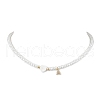 Brass Micro Pave Grade AAA Cubic Zirconia Letter Pendant Necklaces NJEW-JN04771-01-1