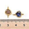 Natural Mixed Stone Chip 304 Stainless Steel Triangle Connector Charms KK-P300-28G-3