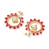 Iron Heart Dangle Stud Earrings EJEW-MZ00405-01-4