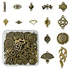 60Pcs 15 Styles Tibetan Style Alloy Connector Charms FIND-YW0005-19-1