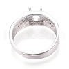 Rhodium Plated 925 Sterling Silver Micro Pave Cubic Zirconia Solitaire Ring Settings STER-T008-14P-3