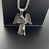 Retro Stainless Steel Angel Pendant Necklaces NR6833-2