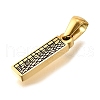 Golden 304 Stainless Steel Pendants STAS-K300-01G-I-2