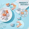 CHGCRAFT 16Pcs 4 Style Food Grade Eco-Friendly Silicone Focal Beads SIL-CA0001-22-4