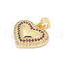 Brass Micro Pave Cubic Zirconia Pendants KK-D317-085G-2
