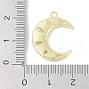 Rack Plating Alloy Rhinestone Pendants PALLOY-F018-20G-3