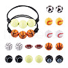 Beadthoven 54Pcs 9 Styles Sport Theme Opaque Acrylic Beads RESI-BT0001-28-2
