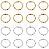 SUNNYCLUE 80Pcs 2 Colors Alloy Linking Rings FIND-SC0008-50-1