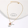 Heart Cubic Zirconia Pendant Necklace with Brass Chains HL6182-3