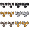 CRASPIRE 12Pcs 6 Styles Bees Hotfix Rhinestone Appliques DIY-CP0009-67-1