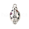 Brass Micro Pave Colorful Cubic Zirconia Links KK-D356-18P-1