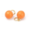 Brass Enamel Charms KK-U062-20G-2