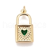 Brass Micro Pave Cubic Zirconia Pendants KK-A161-30G-B-2