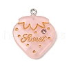 Opaque Resin Pendants RESI-Q020-01B-1