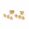 304 Stainless Steel Star Stud Earrings for Women EJEW-C004-03G-1