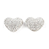 Heart Shaped Polymer Clay Rhinestone Beads CLAY-NH0002-02B-1