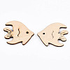 Undyed Natural Wooden Cabochons WOOD-S058-026-2
