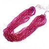 Baking Paint Transparent Glass Beads Strands X-DGLA-A035-T8mm-A03-2