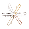 30Pcs 6 Colors Iron Safety Pins IFIN-CJ0001-56-6