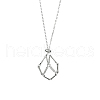 5Pcs 304 Stainless Steel Braided Macrame Pouch Empty Stone Holder for Pendant Necklace Making NJEW-CJ0001-03-6