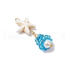 Marine Organism Glass Pendants PALLOY-MZ00700-04-3