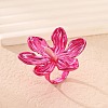 Adjustable Alloy Flower Finger Rings for Women RJEW-B124-01A-1