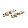 Brass Cubic Zirconia Pendants KK-G446-19G-3