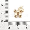 Brass Micro Pave Cubic Zirconia Pendants KK-M306-06G-03-3