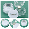 DICOSMETIC 50Pcs Octagonal Transparent Plastic Ring Boxes OBOX-DC0001-02A-6