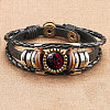 12 Constellations PU Leather Multi-strand Bracelets for Men Women WG878A3-07-1
