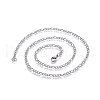 304 Stainless Steel Figaro Chain Necklaces STAS-L221-28P-2