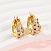 Brass Micro Pave Cubic Zirconia Hoop Earrings EJEW-F895-23B-G-3