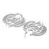 Non-Tarnish 304 Stainless Steel Bat Hoop Earrings for Women EJEW-R156-08P-2