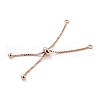 925 Sterling Silver Box Chain with Stop Beads and Loops STER-Z001-110RG-1
