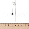 304 Stainless Steel Crystal Rhinestone Flat Round Pendant Y Necklaces NJEW-V001-03P-5
